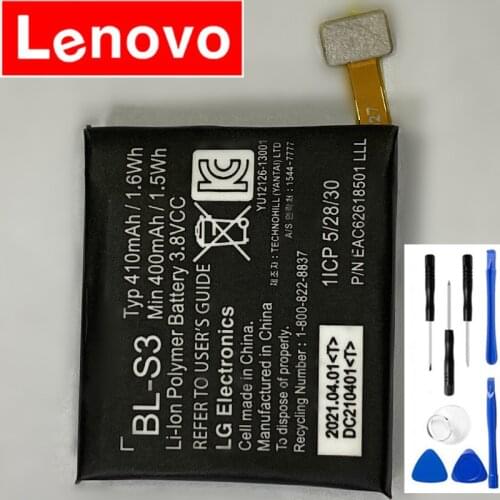 Original Replacement Battery BL-S3 For LG G Watch R W110 W150 Watch Battery 410mAh + Free Tools
