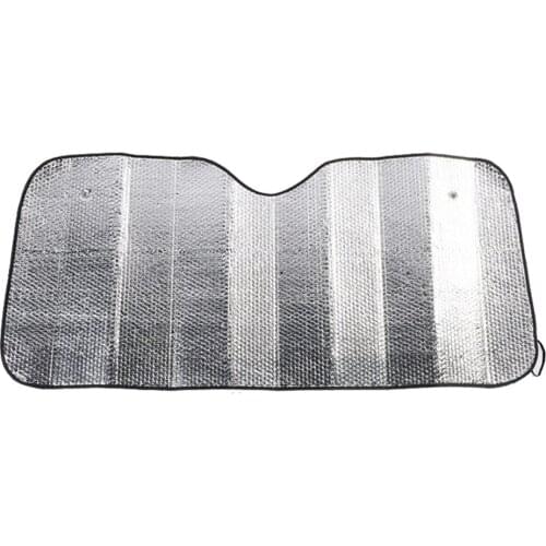 Aluminum Foil Car Windshield Sun Protection Cover, Folding 130*60CM Auto Front Window Sun Shade Visor Protective Cover