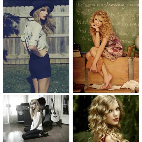 Sticker 2020 CANVAS Painting Super Star Female Beautiful Pretty Singer Swift:Taylor Miss Americana From the Heart Lover Painted