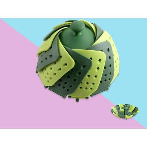Retractable And Foldable Steamer Multifunctional Vegetable Basket Fruit Bowl Plastic Lotus Steamer Steamer Tray