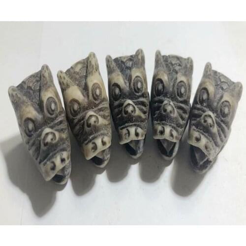 YQTDMY 12 pcs biker design tibet jewelry amulet totem beads