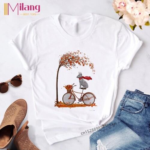 Lets Ride Pink Bicycle Print Women Blouses 2021 New Summer Fashion Kawaii Shirt Tee Harajuku Aesthetic Korean White Tops Blusas