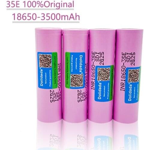 1/2/4/6/8/10PCS 100% Original 18650 3500mAh 20A discharge INR18650 35E 3500mAh 18650 battery Li-ion 3.7v rechargable Battery