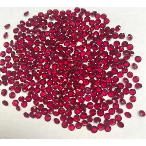 1mm 2mm 100% Africa Original Natural Red Ruby Round Brilliant Cut 1.5mm Earth Stones Price