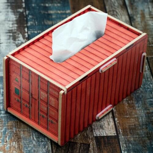 1pcs creative artisan wood plug box storage vehicle Home Furnishing pumping custom gift A015