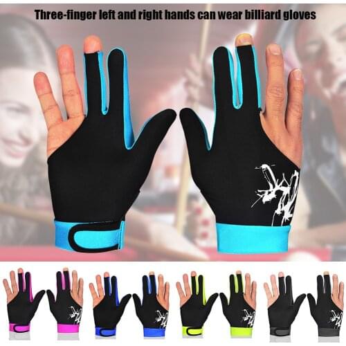 1pcs Man Woman Elastic Lycra 3 Fingers Show Gloves for Billiard Wear on The Right or Left Hand XR-Hot