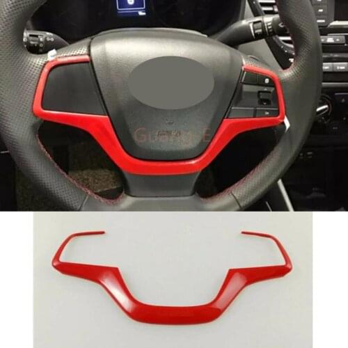 Car Body Sticker Cover Steering Wheel Interior Kit Switch Trim Lamp Frame 1pcs For Hyundai Solaris Accent 2017 2018 2019 2020