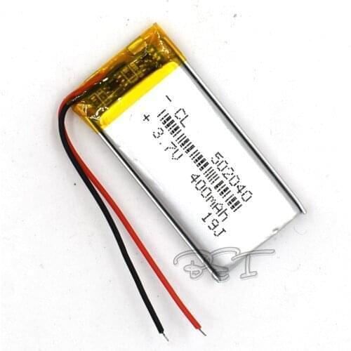 10Pcs 3.7V 400mAh Li-Po Li Ion Rechargeable Battery 502040 Lithium Polymer Cells For Mp3 MP4 MP5 GPS PSP Mobile Bluetooth
