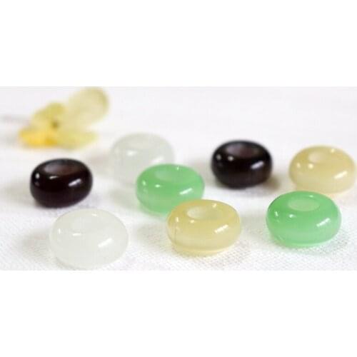 14*7MM 30Pcs Mix Colors Genuine Natural Cat Eye Stone Big Hole Bead Turkey Evil Eye Beads Fit Earring & Bracelet & Necklace