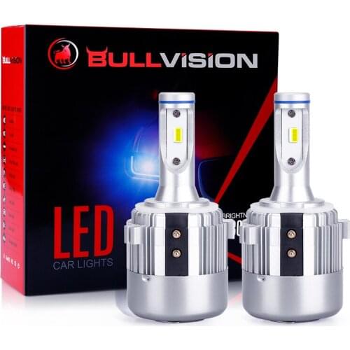 Bullvision 2pcs H7 Holder Adapter h7 LED Headlight Kit Auto Bulbs 6000K 20000LM White 12V for Volkswagen VW Golf GTi Passat MK7