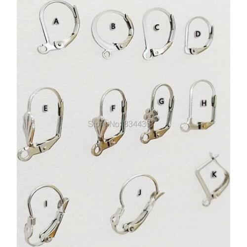 200pcs 316L Stainless Steel Gold Tone Findings French Earring Hooks Women Ear Wire Clasps Settings Base for DIY Jewelry Making