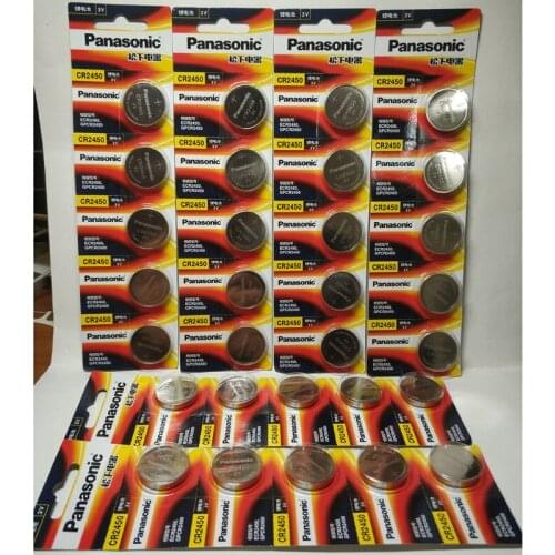 30pcs Original Panasonic CR2450 CR 2450 3V Lithium Button Cell Battery Coin Batteries For Watches,clocks,hearing aids