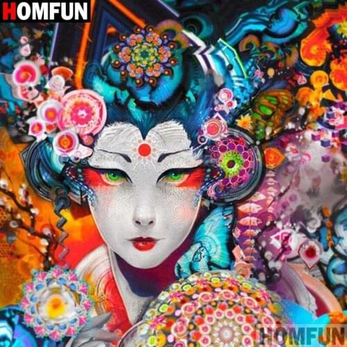 HOMFUN Full Square/Round Drill 5D DIY Diamond Painting "Oil painting beauty" 3D Embroidery Cross Stitch 5D Decor Gift A17951