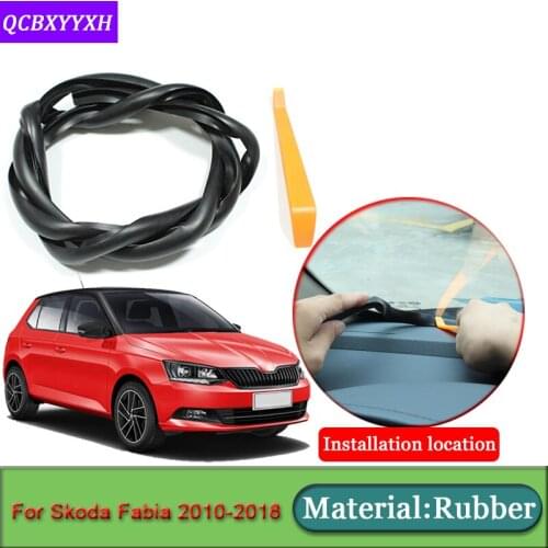 Car-styling For Skoda Fabia 2010-2018 Anti-Noise Soundproof Dustproof Car Dashboard Windshield Sealing Strips Auto Accessories