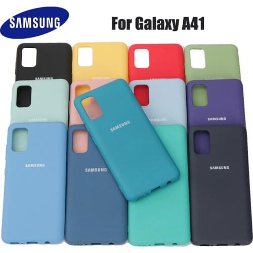 A41 Case For Samsung Galaxy A41 Original Liquid Silicone Soft Protection Back Case Soft TPU Cover For Galaxy a41