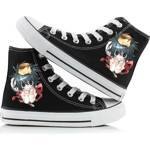 Unisex Anime DEATH NOTE Black Casual Canvas Shoes plimsolls Yagami Light Killer Misa Amane Flat shoes duck shoes Sneakers