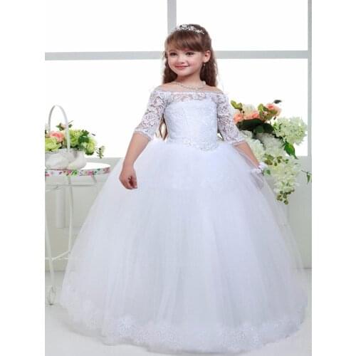 Elegant Flower Girl Dresses Appliques Spaghetti Straps Kids Princess Pageant Gowns For Weddings First Communion Dresses