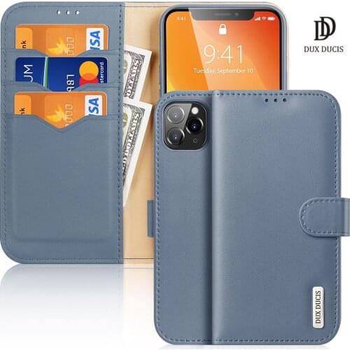 For iPhone 11 Pro IOS 11Pro DUX DUCIS Hivo Series Flip Cover Luxury Leather Wallet Case Full Good Protection Steady Stand