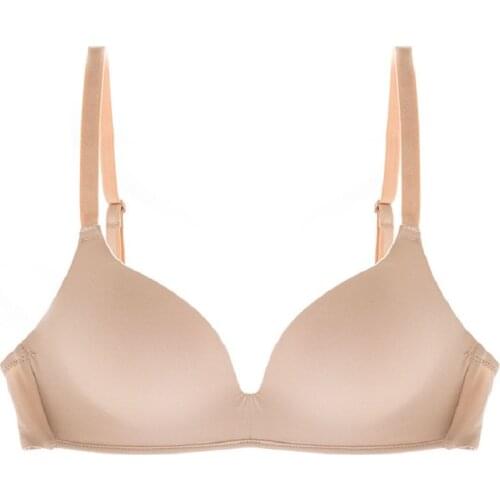 French Breathable Soft Bralette Triangle Thin Cup Women Lingerie Push Up Bra Seamless Underwear Small Chest Girl Deep V Bra