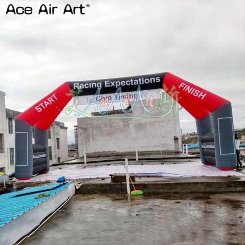 10x5m giant inflatable racing arch start line/finish line arch with 4 legs for sport game