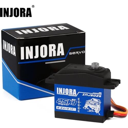 INJORA INJS025 RC Car 25KG 35KG Metal Gear Large Torque Digital Servo for RC Car Crawler SCX10 TRX4 RC Car Truck Robot Parts