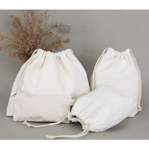 Drawstring drawstring pocket custom blank canvas bag custom logo eco-friendly drawstring bag