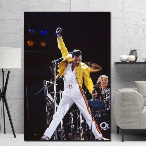Unframed Freddie Mercury 1986 Queen Legendery Singer Star Wall Pictures For Living Room Wall Poster painting Home Decor Painting