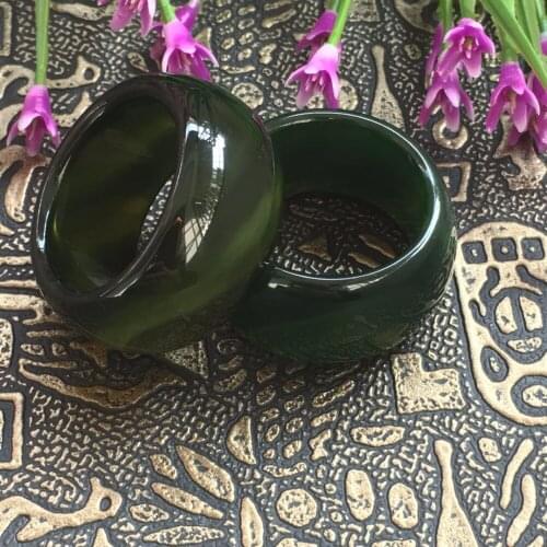 Natural deep turquoise colored onyx large diameter ring jewelry 2988