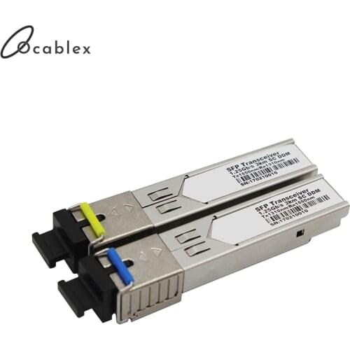 1.25Gb/s SFP Module Mini GBIC Gigabit BIDI Fiber Optic Transceiver Single Fiber SM 1310nm/1550nm SC 3km