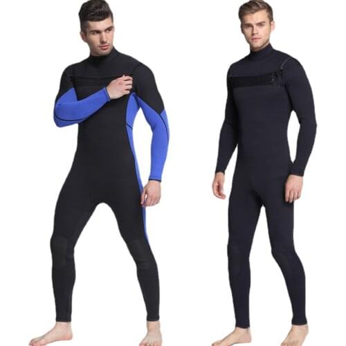 Mens Front Zipper 3MM Neoprene one piece swimwear Diving Suit Waterproof keep Warm Professional Surfing Wetsuits Suit