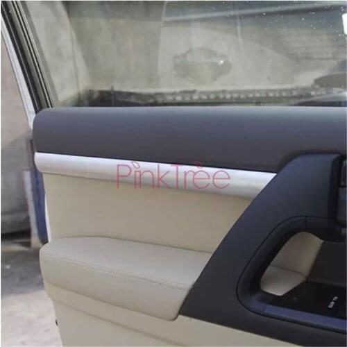 For Toyota Land Cuiser 200 2016 Chrome Interiol Dashboard Trim Cover 3pcs Car Styling Tuning Accessorie