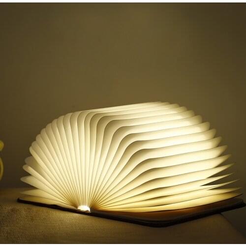 Magic Book Night Light LED USB Charging Folding Night Lamp Desk Table Lamps for Home Decor Baby Kids Gifts Bedroom Luminarias