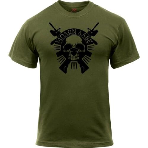 2019 New Hot sale 100% cotton Rothco Molon Labe Skull T-Shirt