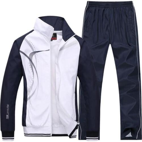 VIANKANI 2021 NEW Tracksuit Men Plus Size 4XL Spring Autumn Two Piece Clothing Sets Casual Track Suit Sportswear Sweatsuits 5XL