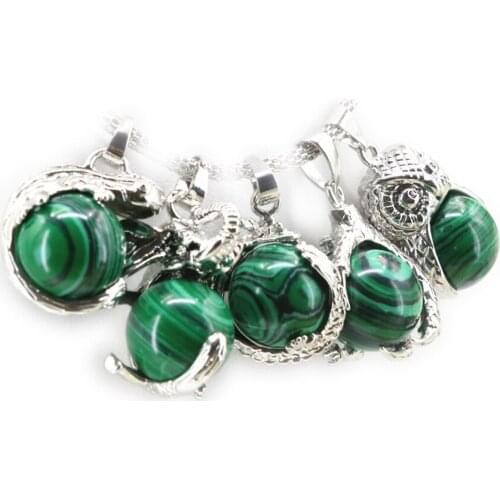 Mixed-shape Charms Pendant Jewelry Making Synthesis Malachite Stone Pendants Fit Diy Necklace Unisex Accessories Findings B3302