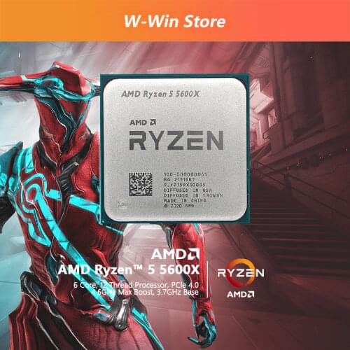 AMD Ryzen 5 5600X R5 5600X 3.7 GHz Six-Core twelve-Thread 65W CPU Processor L3=32M 100-000000065 Socket AM4 no fan