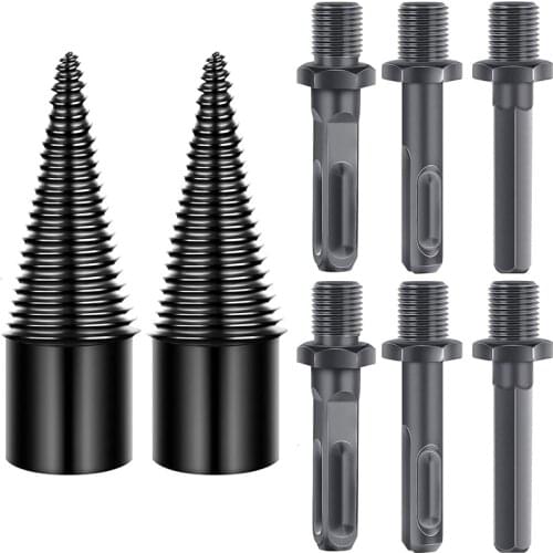 Wood Splitter Drill Bit Wood Splitter Drill Bit Drill Portable Wood Cutting Tool for Hand Drill Rod, 32Mm