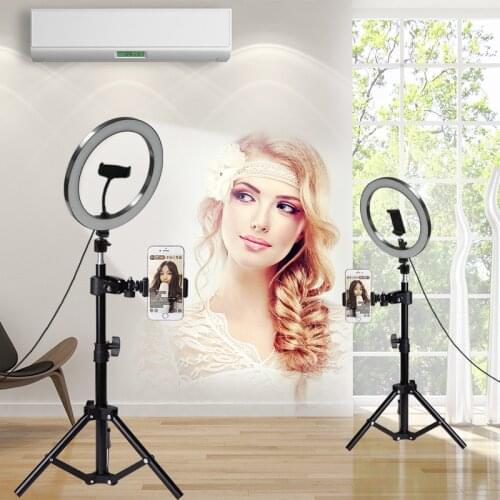 Led ring light selfie Studio Camera Photography Enhancing 10inch 26cm Photo Camera Ring Light With Tripod USB Plug Phone Holder