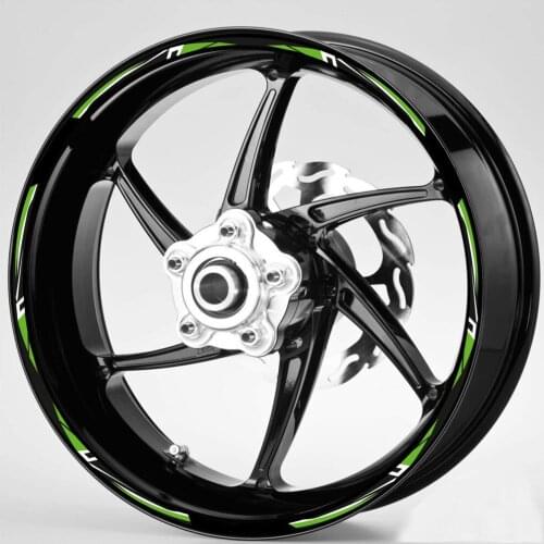 Reflective Green - Black Rim Strip Sticker CinarExtreme