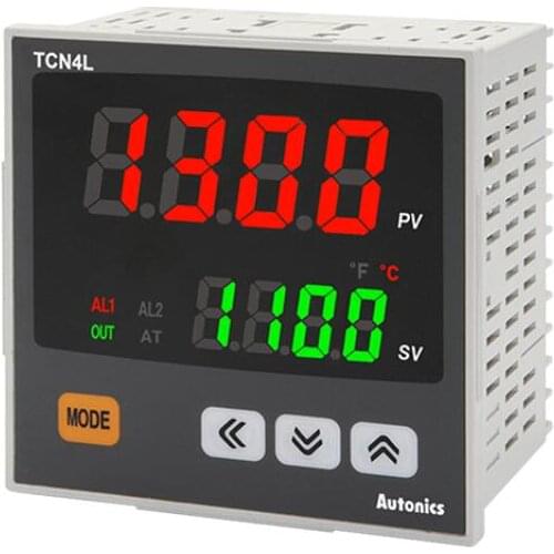 TCN4L-24R Temp Control, 1/4DIN, Dual display 4 Digit, PID Control, Relay & SSR Output, 2 Alarm Output, 100-240 VAC