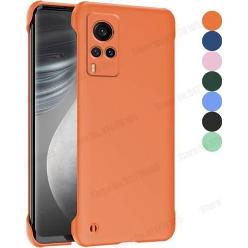 Candy Color Slim Frameless Phone Case For VIVO X60 X50 Pro Plus S9 S9E S7 IQOO 7 5 Pro Neo 3 Skin Feel Hard PC Shockproof Cover