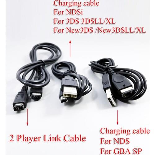 ChengHaoRanBlack 1M USB Charger Cable for Nintend Game Cube for NGS GS 2DS NDSi 3DS 3DSLL/XL new3DS new3DSLL/XL GBA SP NDS Cable