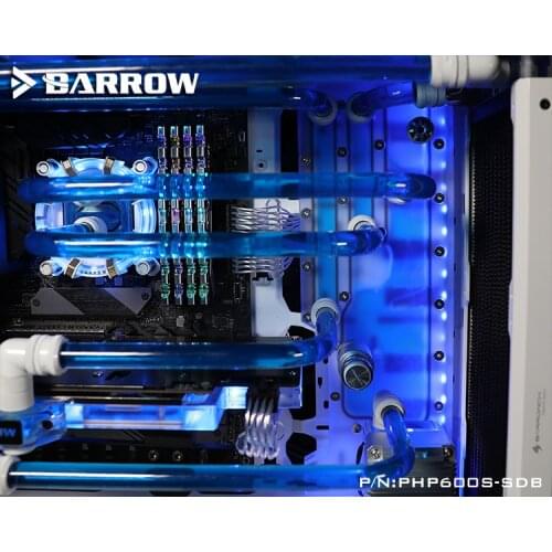 Barrow PHP600S-SDB, Waterway Boards For Phanteks P600S Case, for Intel CPU Water Block & Single / Dual GPU Buildings