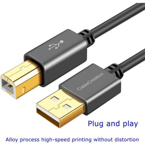 High quality USB printer cable connection cable square port printing line USB2.0 data line, suitable for USB printing equipment