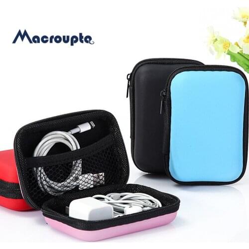 Earphone Wire Organizer Box Data Line Cables Storage Box Case Container Coin Headphone Protective Box Case Container