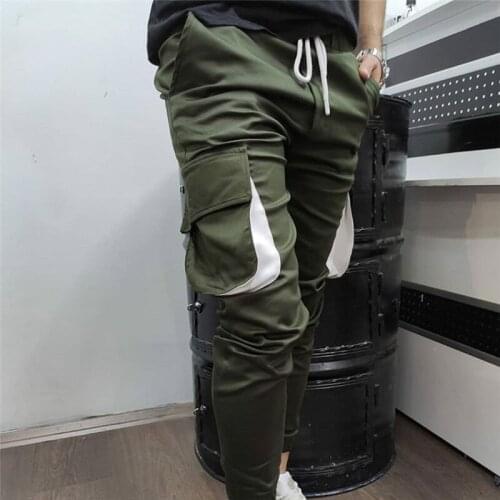 Winter Clothes Men Pocket Casual Pants 2021 Korean Style Solid Pencil Sweatpants Jogger Male Solid Long Sport Pants Streetwear
