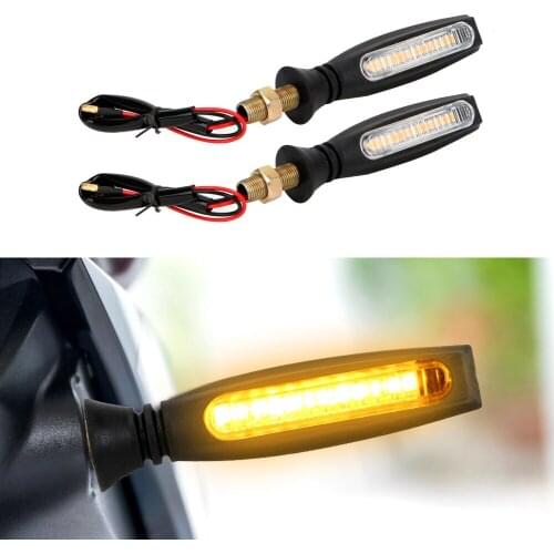 LEEPEE 1 Pair Running Lamp Flowing Water Lamp Motorcycle Turn Signal Lights Moto Tail Brake Lights Motorbike Indicator Blinker