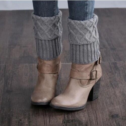 1 Pair Fashion Knitted Leg Warmers Women Legwarmers 7 Colors Warm Boot Gaiters polainas calentadores piernas mujer scaldamuscoli