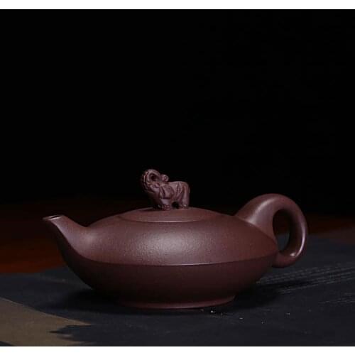 180ML Yixing Purple Raw Ore Purple Mud Teapot Teaset Hand Made Pot Xishi Pot Tea Set 188 Ball Hole Filter Tea Ceremony Gift