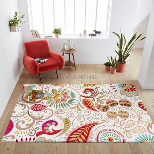 200*300cm Hundred Flowers Blooming Festive Auspicious Small Fresh Ethnic Style Bedroom Living Room Kitchen Bedside Mat Carpet